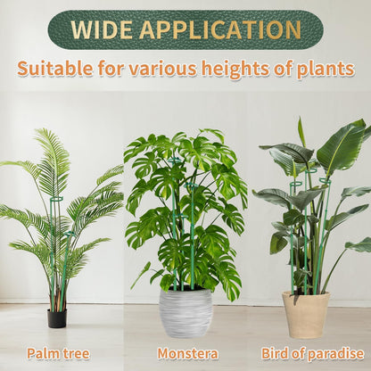 Telescoping Plant Stakes,3Pcs 17.9In to 42.3In Adjustable Monstera Plant Support Orchid Sticks with Clips, Plant Sticks Support Tall for Monstera,Orchids,Tomatoes,Vines & Indoor Outdoor Plants