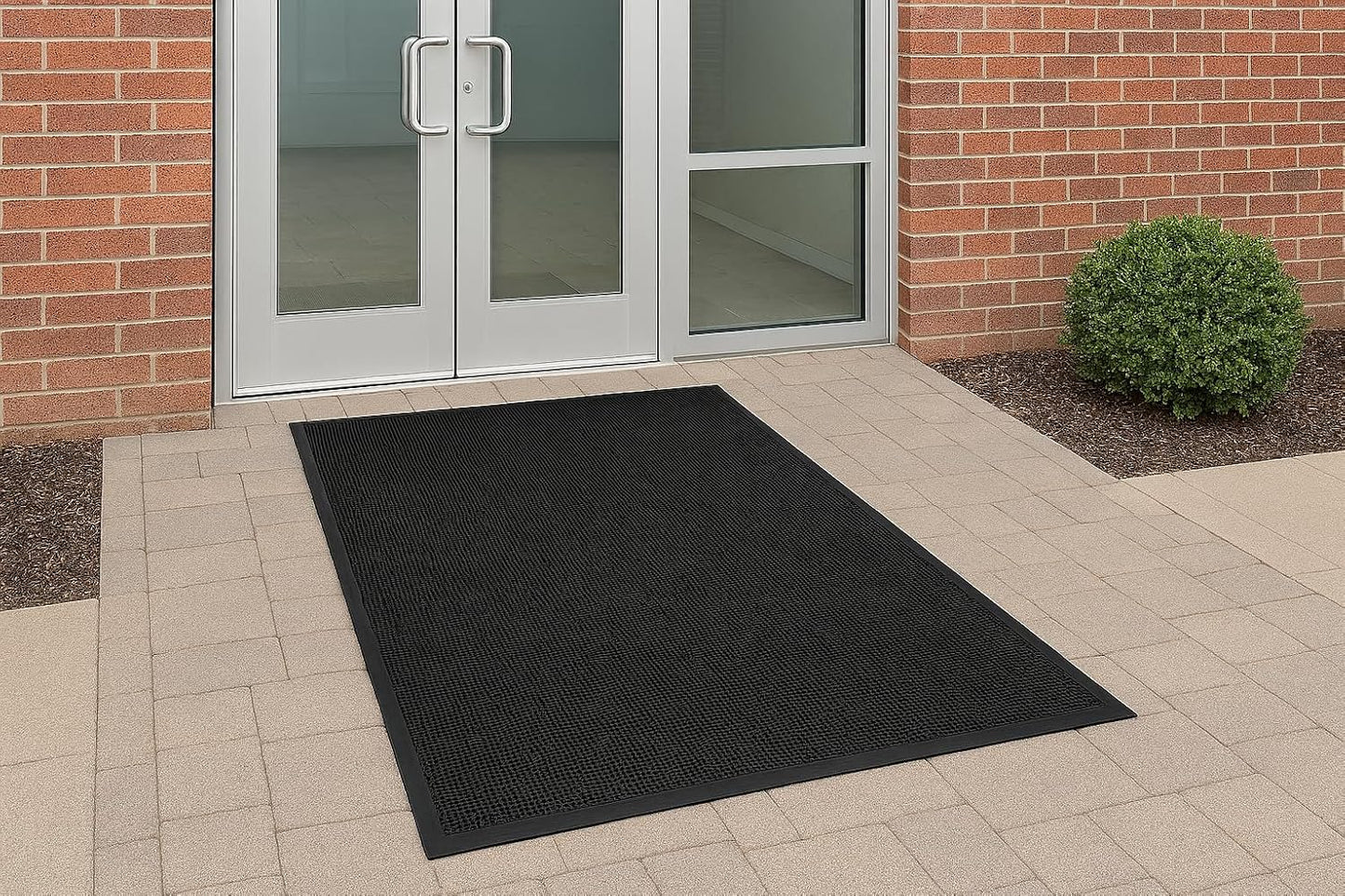Brush Tip Scraper 3'x5' Indoor or Outdoor Rubber Scraper Mat