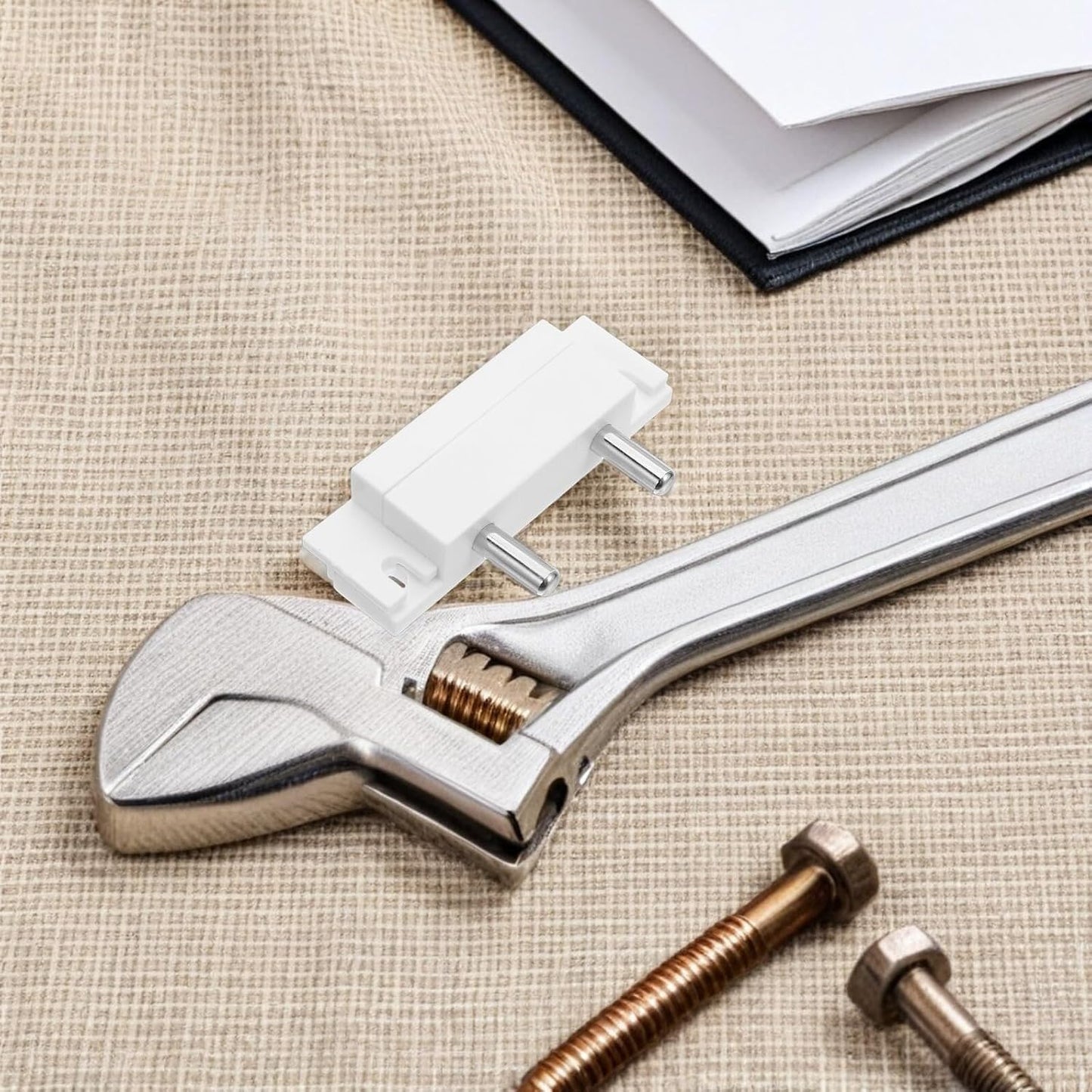 WOONEKY 2pcs Stainless Steel Water Leakage Detection Probes Liquid Water Level Sensors for Floor Leak Monitoring Under Sink