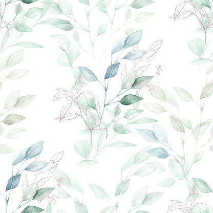 HeloHo Peel and Stick Wallpaper Blue Floral Leaf Wall Paper Self Adhesive Removable Thicken Waterproof Contact Paper for Bathroom Bedroom Living Room Decor Renter Friendly Wallpaper 15.35" X 78.7"