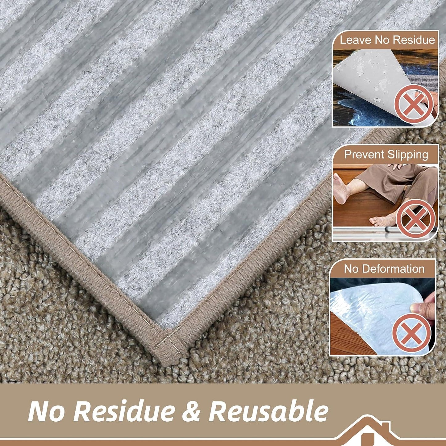 BEQHAUSE Stair Treads for Wooden Steps 28inX9in, Non Slip Carpet Stair Treads Indoor Stair Runners Machine Washable, Soft Stair Rugs Mat Surface Polyester TPE Backing, 4pcs, Charcoal