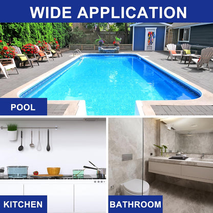 3 Pack Hand-Held Pool Scrub Brush Pool Cleaning Sponge Scrubber Brush Replaceable Scrubbing Scouring Sponge Pad for Swimming Pools Shower Tile Step Corner Liners Walls Sink Spas Tubs Kitchen Bathroom