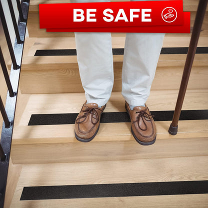 Grip Tape - Heavy Duty Anti Slip Tape for Stairs Outdoor/Indoor Waterproof 4Inch x 35Ft Safety Non Skid Roll for Stair Steps Ramp Traction Tread Staircases Grips Adhesive Non Slip Strips Walk Black