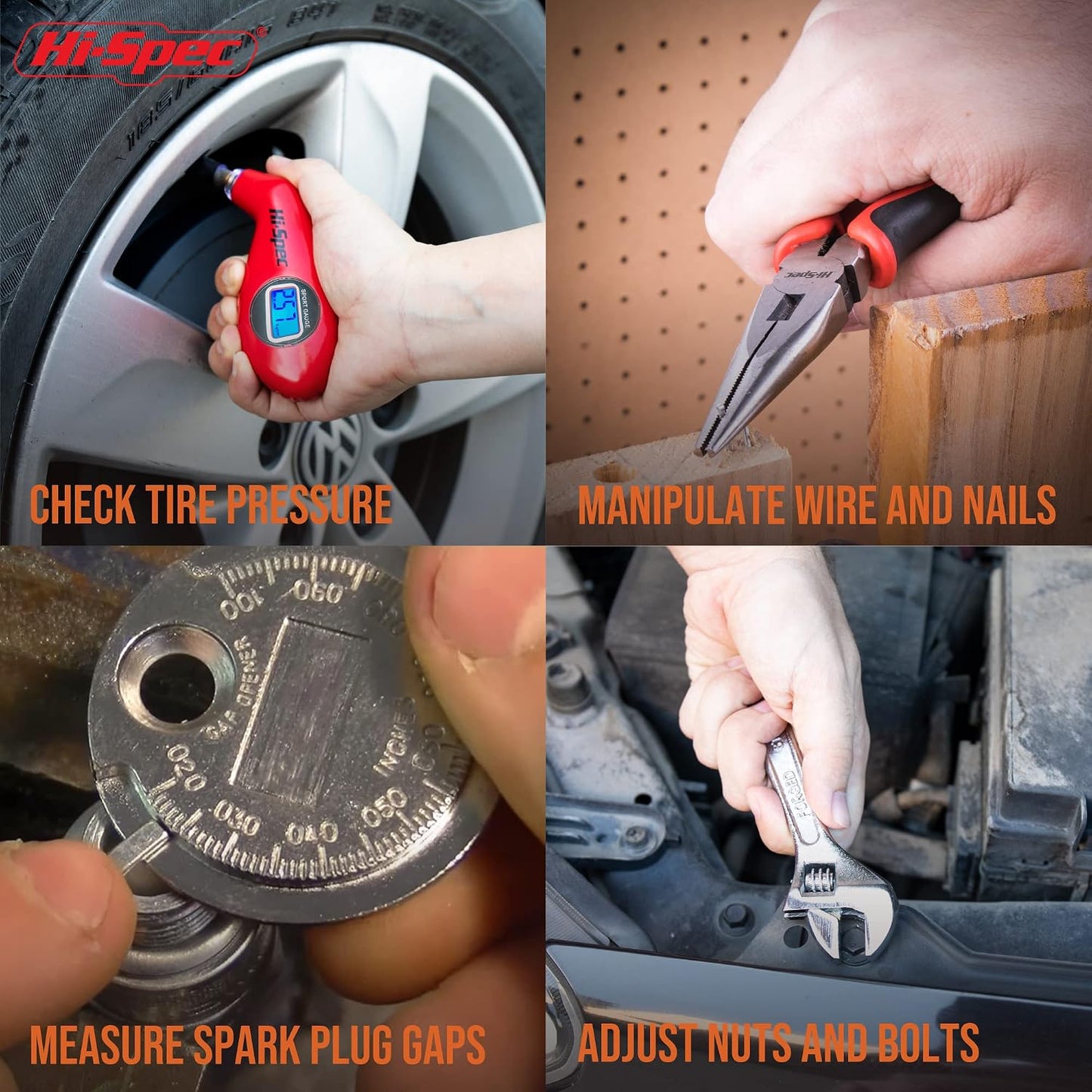 Hi-Spec 73pc Home and Garage Tool Kit Set. Essential Household and Auto Repair Tools. Includes Pliers, Sockets, Wrenches and a Hex Key Set in a Toolbox Carry Case
