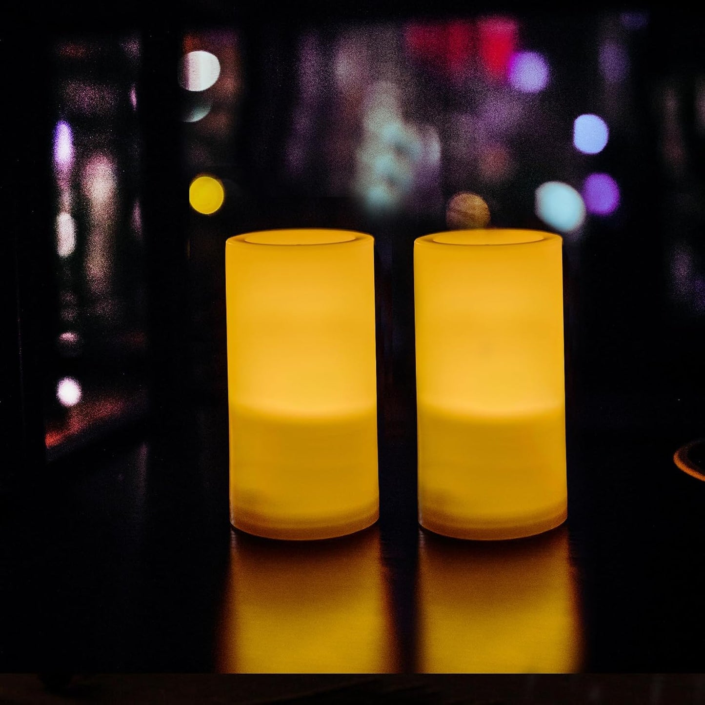 CANDLE CHOICE Waterproof Outdoor Battery Operated Flameless Candles with Remote Timer Plastic Flickering Fake Electric LED Pillars for Lantern Garden Wedding Christmas Decorations 3x4 Inches 3 PCS