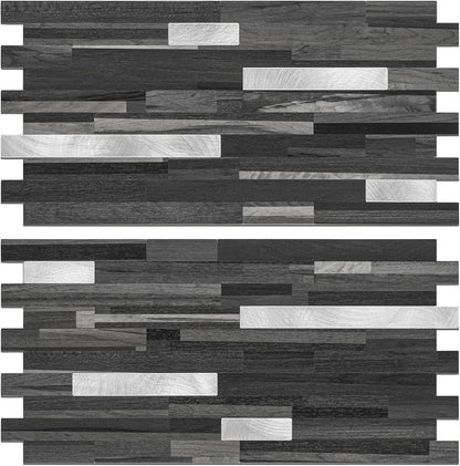 STICKGOO 20 Sheets Peel and Stick Backsplash Tile, Stick on Backsplash for Kitchen and Bathroom, White Sandstone Look PVC Mixed Metal Gold Self Adhesive Wall Tiles