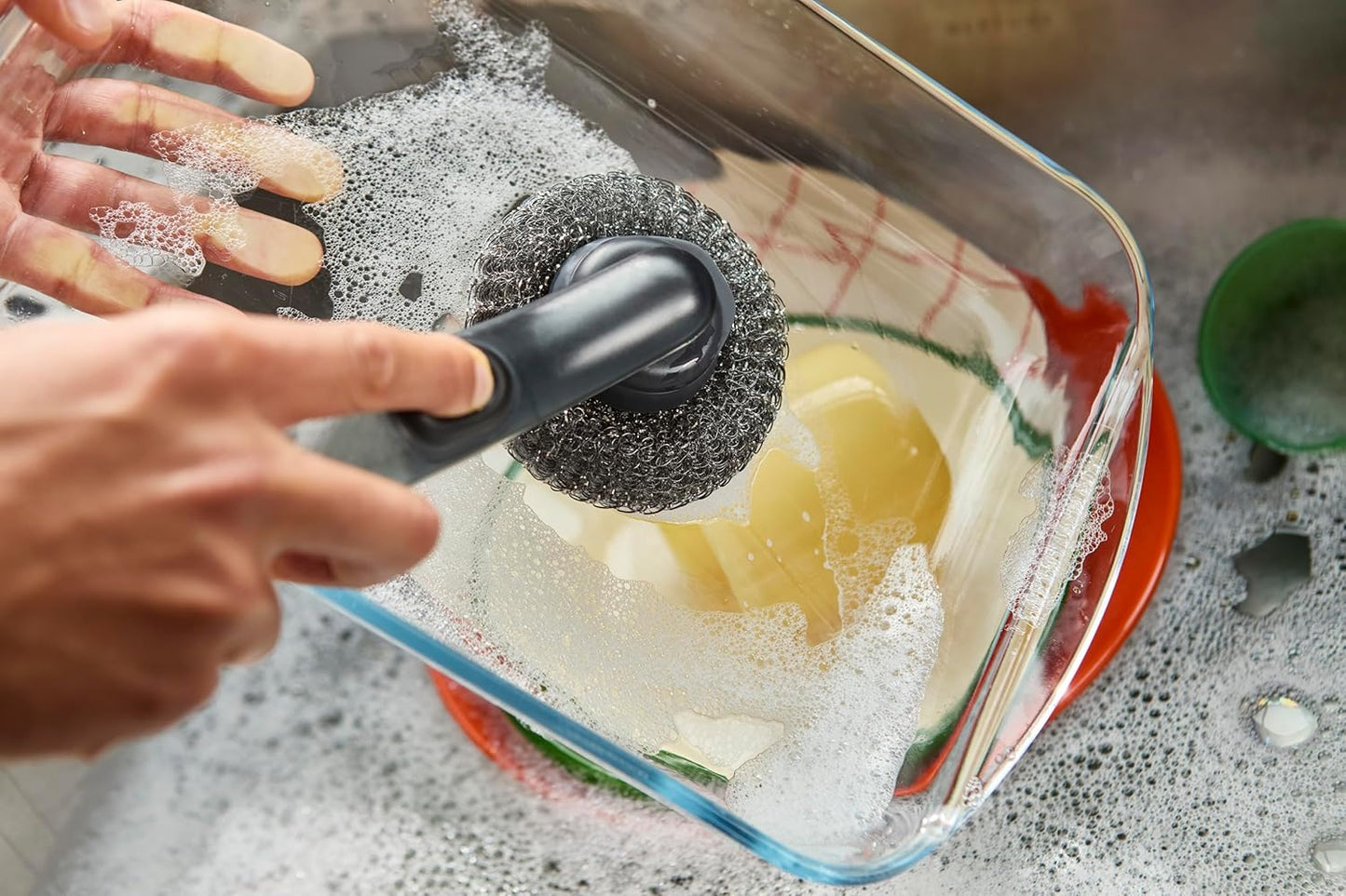 Joseph Joseph SinkTech Dish Brush with Replacement Head, Durable Bristles, Easy to Replace