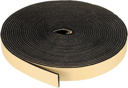 PATIKIL Foam Insulation Tape, 1-1/2" W x 1/8" t x 32.8FT Self Adhesive Weather Stripping Door Seal Strip for Door Window Air Conditioning, Black - Colors B