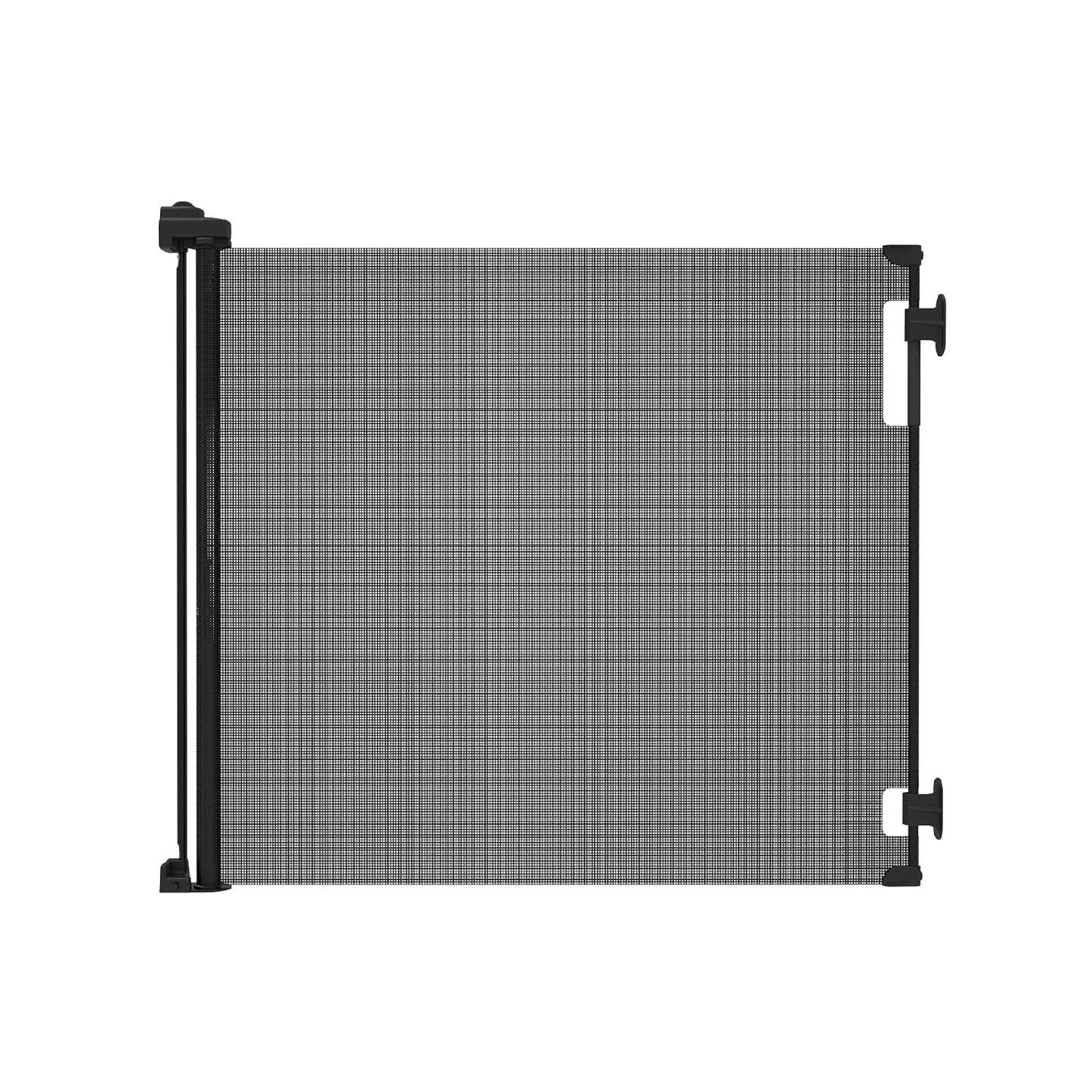 Retractable Baby Gate Perma Child Safety 33" Tall x 55” Wide, Mesh, for Stairs, Doorways, Dogs, Pets, Indoor, Outdoor, One-Handed Operation, Locking, Easy Install, Hardware Mount, White