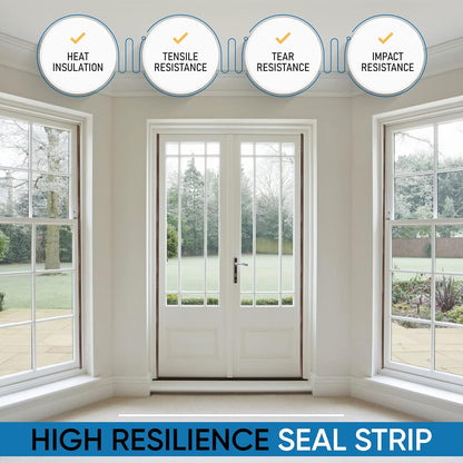 Adhesive V Shape Weatherstrip, Weather Stripping Door Seal Strip Foam Door Frame Insulation Side Jamb Bottom Groove Gap Filler Soundproof V Weatherstripping (Black, 1/2 in x 1/2 in x 26 Ft)