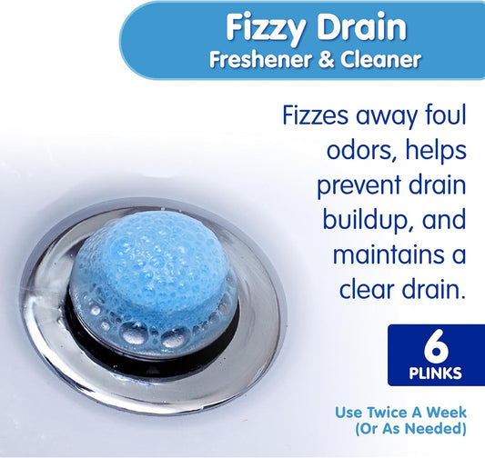 Plink Fizzy Drain Cleaner, 6 Count (Pack of 2), Lemon Scent
