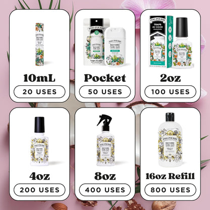 Poo-Pourri Before-You-Go Toilet Spray, Bamboo Rain, 2 Fl Oz, Up to 100 Uses, Bathroom Odor Deodorizer with Essential Oils for Home or Work, Travel Essentials, TSA Approved Size, Bamboo & Fresh Grass