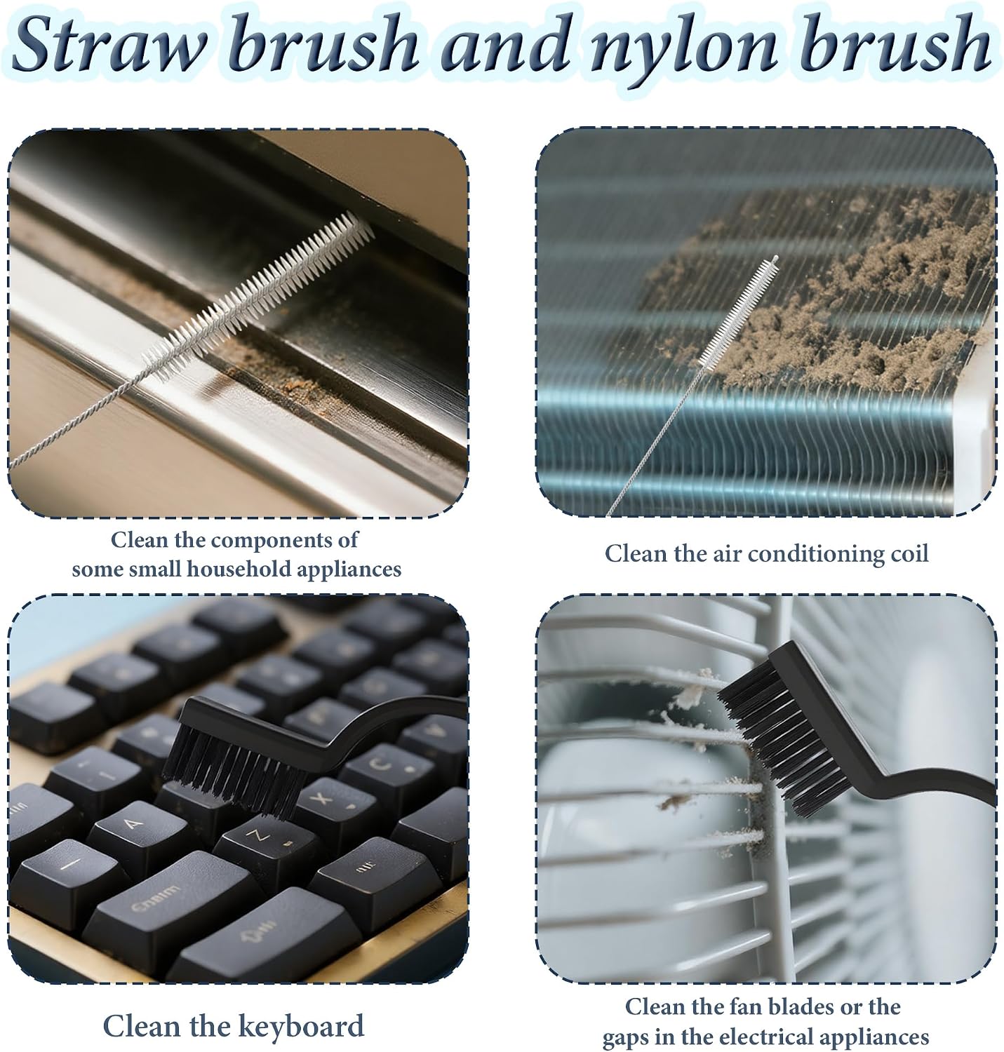 15pcs Crevice Cleaning Brush, Hard Bristle Brushes, Grout Cleaner Brush Household Cleaning Supplies, Gap Brush for Kitchen Bathroom Sink and Dead Corners