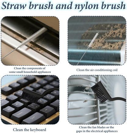 15pcs Crevice Cleaning Brush, Hard Bristle Brushes, Grout Cleaner Brush Household Cleaning Supplies, Gap Brush for Kitchen Bathroom Sink and Dead Corners
