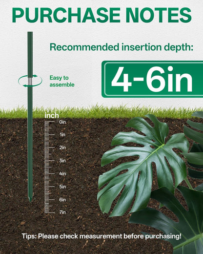 8 Pack 24 In Plant Support Stakes, Peony Cages And Supports with 15 Lables | Rust-proof Metal Plant Stakes, Adjustable Plant Supports For Outdoor Plants, Peony Cage, Flower Stakes for Plants，Hydrangea