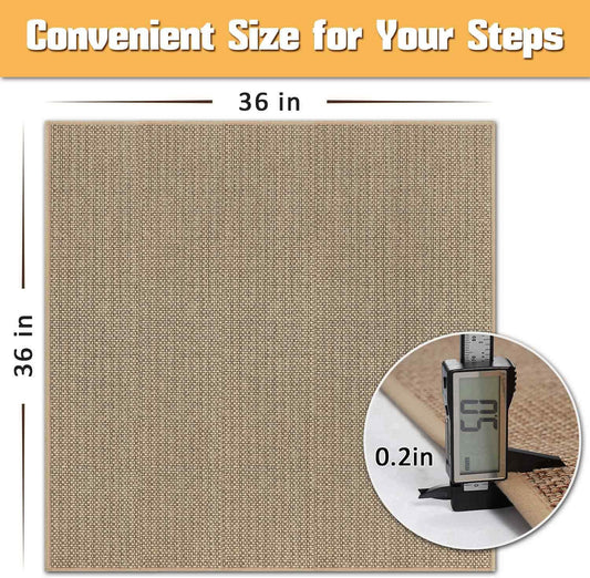 9" x36" Stair Treads Non Slip for Wooden Steps Indoor, 15 Pack, Beige | Reusable Peel and Stick Extra Wide Stair Treads Machine Washable