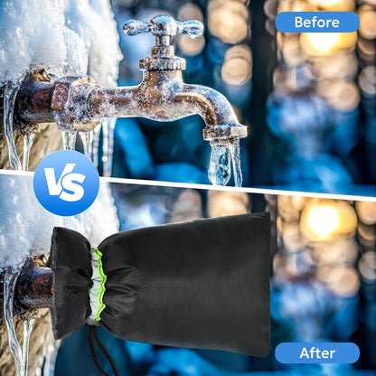 MIXC Outdoor Faucet Cover for Winter - 4 Packs 7.09''W x 10.24''H Water Socks Freeze Protection Pipe Insulation Reusable Waterproof Insulated Spigot Backflow Cover