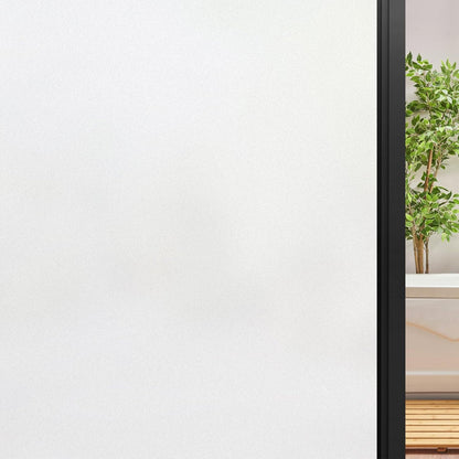 DOWELL Window Privacy Film, Frosted Glass Window Film, Static Cling Non-Adhesive Glass Clings, Sun Blocking Opaque Coverings, Reusable Door Stickers for Bathroom Home Office, Pure, 17.5" x 78.7"