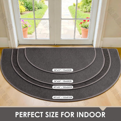 Door Mat 30"x17", Non Slip Washable Door Mat Indoor Entrance, Low Profile Absorbent Entry Rug for Front Door, Entryway, Inside Entrance, Rubber Backing Dirt Trapper Indoor Mat, Khaki