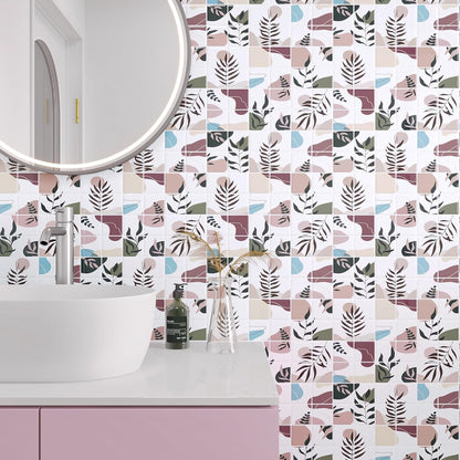 CHIHUT 6 Sheets 12"x12" Glossy Grey Concrete Checkered Peel and Stick Backsplash Tiles Waterproof Heat Resistant Self Adhesive Vinyl Wall Tiles for Kitchen Bathroom Laundry Room Renter Friendly Tiles