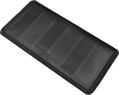Envelor Rubber Boot Tray for Entryway Indoor Shoe Trays for Mudroom Wet Shoe Mat Tray Multiuse Rubber Water Tray Mud Mat Winter Boot Mat Large Utility Tray, Footsteps, 32 x 16 Inch, 2 Pack