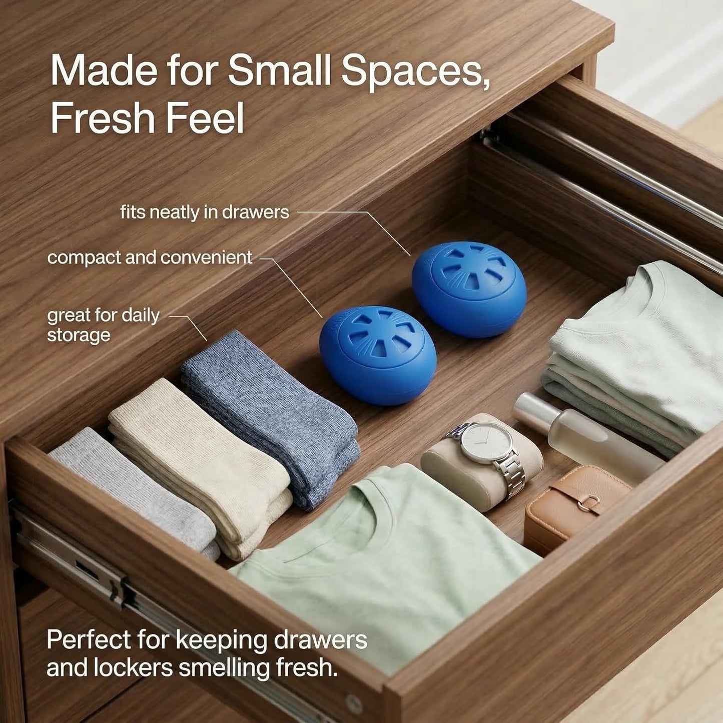 Air Jungles Odor Deodorizer Balls for Shoes, Fresh Linen Scent, Natural Tea Polyphenols and Essential Oil, Long Lasting Odor Eliminator Air Freshener Twist Ball, Upgraded Formula