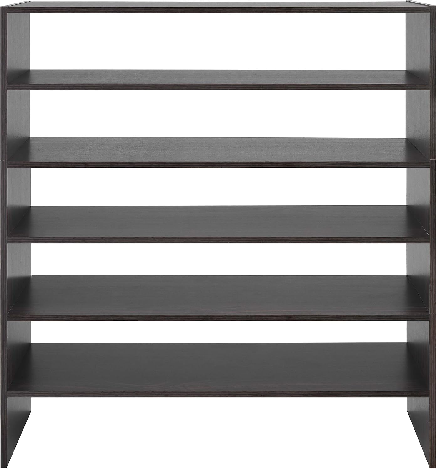Whitmor Wood Stackable 2-Shelf Shoe Rack, White, 24 inches