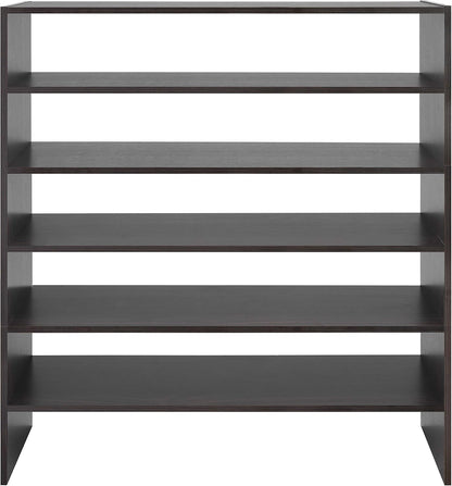 Whitmor Wood Stackable 2-Shelf Shoe Rack, White, 24 inches