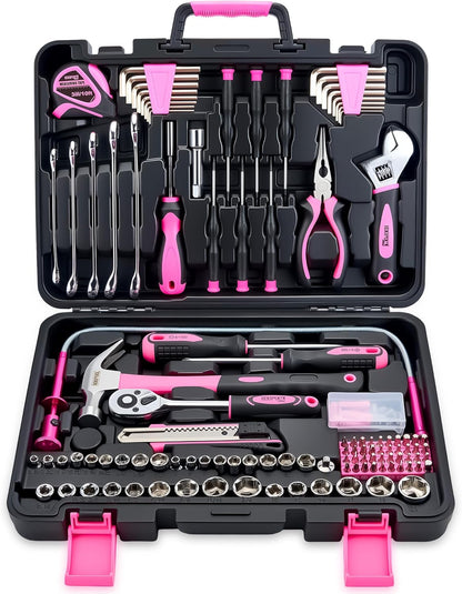 KOOPOOL Tool Set, Tool Box Kit for Mechanic and Car, General Household Home Tool Kit, Basic Tool Kit for Home Auto Repair, with Storage Case