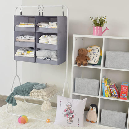 GRANNY SAYS 3-Shelf Hanging Closet Organizer and Storage, Collapsible Hanging Closet Shelves, Hanging Organizer for Closet & RV, Gray, 29 ½" H X 12" W X 12" D, 1-Pack