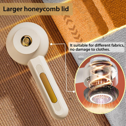 Electric Lint Removers,Rechargeable Fabric Shaver with 6 Leaf Blades Useful for Clothes, Furniture, Sofas, Blankets (Beige)