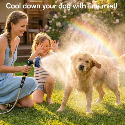 Rosy Earth Garden Hose Nozzle, 3.6" Ultra-Wide Metal Hose Sprayer, Orange