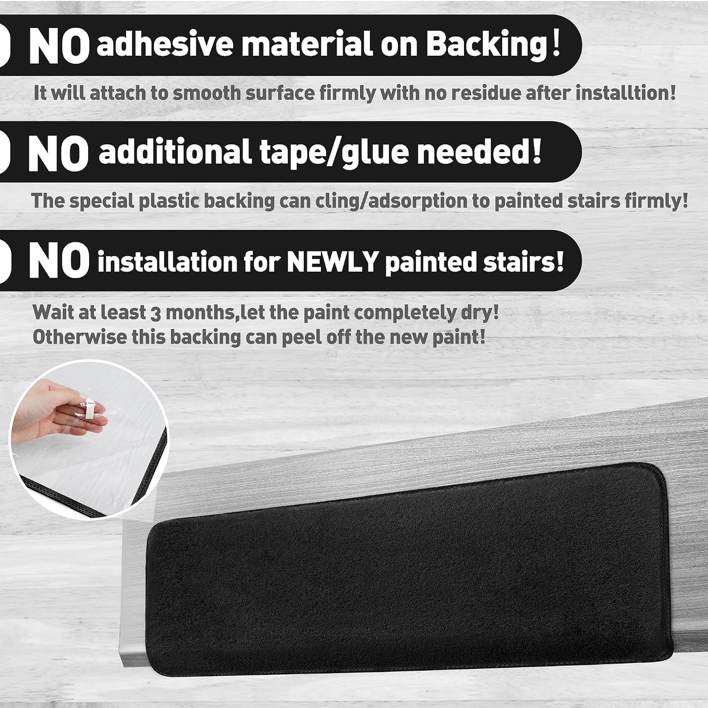 PURE ERA Carpet Stair Treads Ultra Plush 9.5" X 30"Soft Bullnose Indoor Stair Protectors Pet-Friendly Non-Slip Skid Resistant Tape Free Washable Reusable(2 Pieces,Brown)