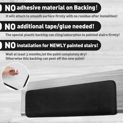 PURE ERA Carpet Stair Treads Ultra Plush 9.5" X 30"Soft Bullnose Indoor Stair Protectors Pet-Friendly Non-Slip Skid Resistant Tape Free Washable Reusable(2 Pieces,Brown)