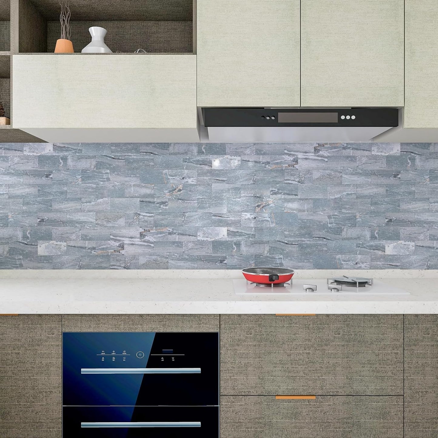 2026 New Upgrade Peel and Stick Backsplash Tile, Peel and Stick 11.34" X 11.57" Wall Tile for Kitchen, Bathroom, Fireplace, Laundry (Beige Ecru, 10 Packs)