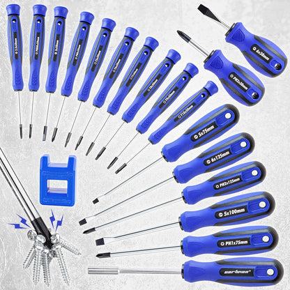CARTMAN 59-Piece Precision Screwdriver Tool Set Magnetic Repair Storage Box | Precision screwdriver set with magnetizer for home, bicycle, office equipment, car repairs, electronics, and micro screw uses