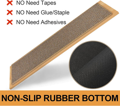 Stair Treads Carpet 4 pcs for Wooden Steps with Non Slip Rubber Backing, 100% Polyester Soft Stairs Resistant Indoor Skid Runner Safety Rugs for Kids Elders and Pets 30" * 8" (Dark Gray)