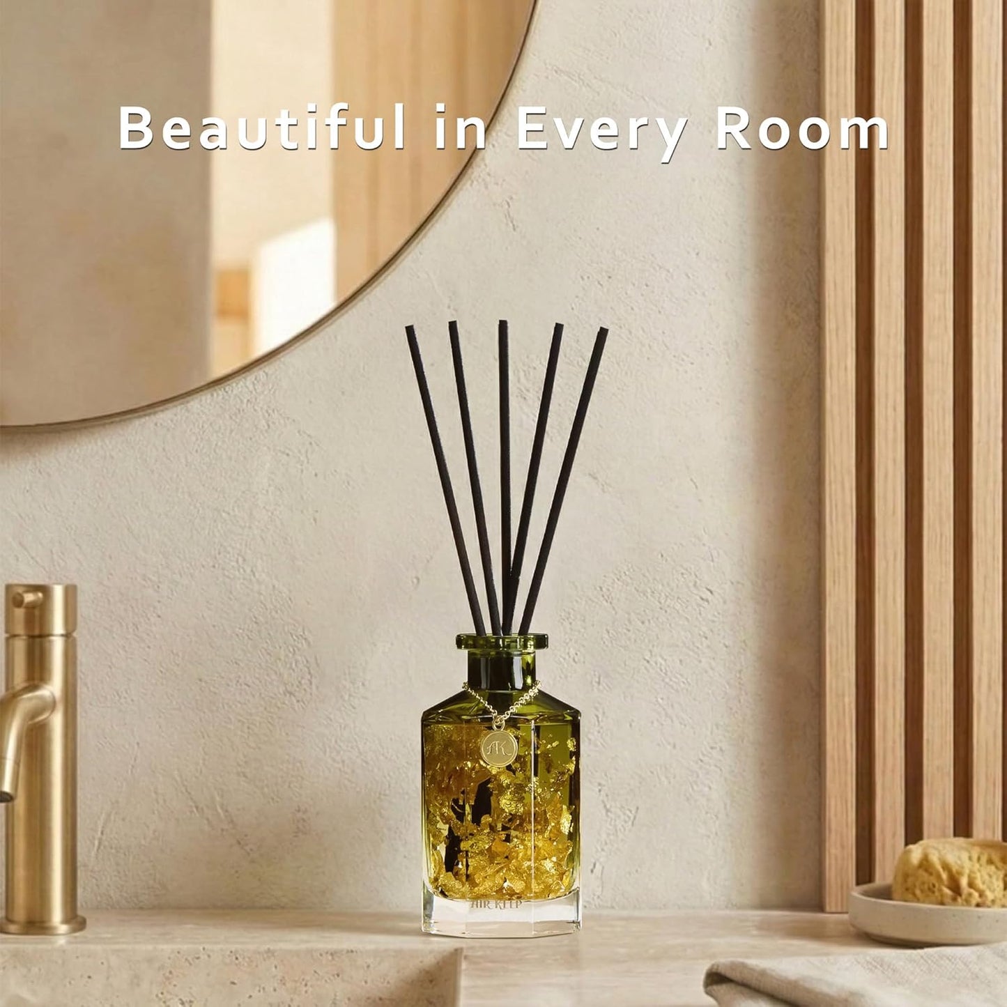 Airkeep Reed Diffuser Set,Black Forest Luxury Scented Diffuser with Sticks Long Lasting Home Fragrance for Bathroom Shelf Decor 6.09 fl oz (180ml)
