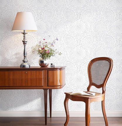Ismoon Peel and Stick Wallpaper Boho Beige Contact Paper Neutral Floral Wall Paper Textured Self Adhesive Removable Wallpaper for Bedroom Kitchen Renter Friendly Vinyl 17.3" x 78.7"