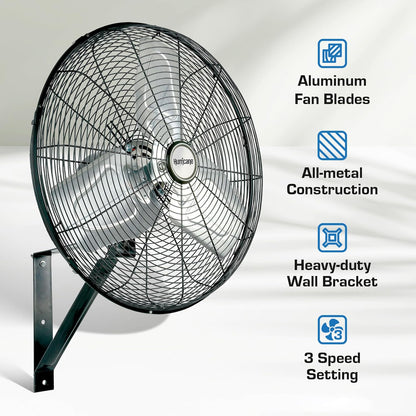 Hurricane Classic 6 Inch Clip Fan, 2 Speed Portable Desk Table Fan with Tilt, White
