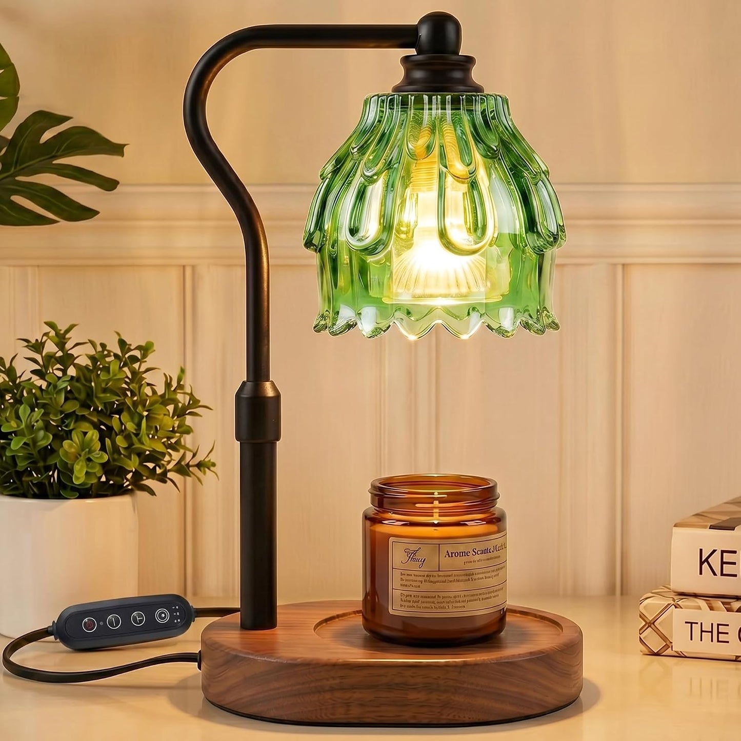 Candle Warmer Lamp with Timer and Wireless Remote Control, Dimmable Candle Warmer for Jar Candles, Height Adjustable Wax Melts Warmer, Mothers Day Birthday Gift for Women, House Warming New Home Decor