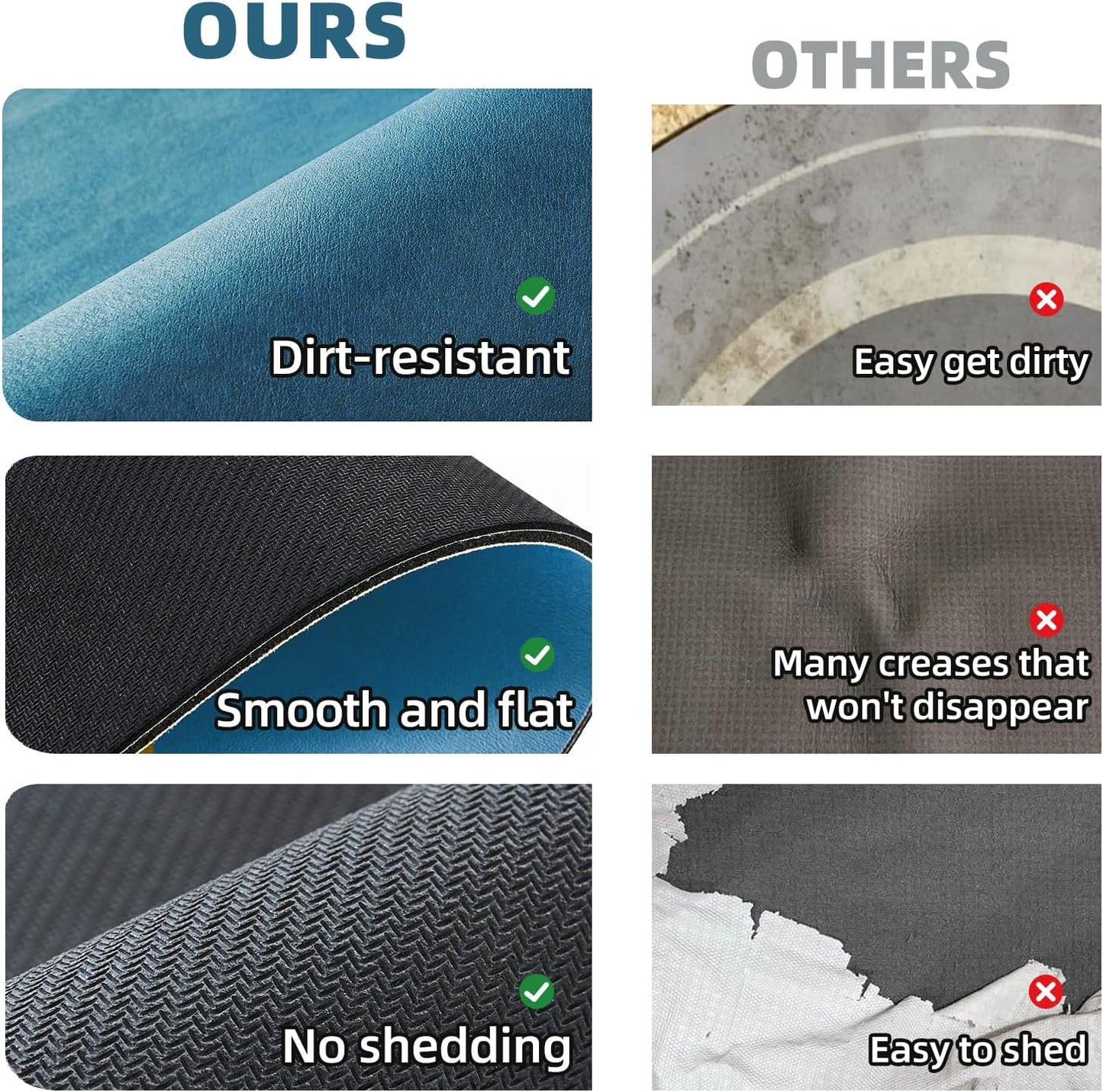 TYUU Bath Mat, Bathroom Rugs Non Slip Washable Thin Absorbent Quick Dry Bath Mat Fits Under Door Bathroom Floor Mat Perfect for Bath, Shower, or Sink 16"x24" Dark Grey
