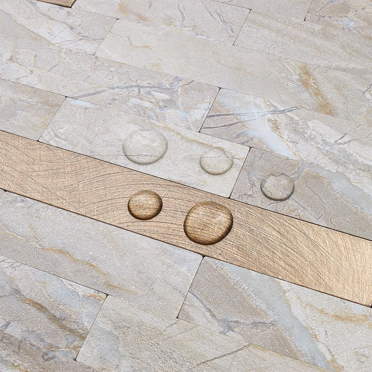 DICOFUN 10-Sheet Peel and Stick Backsplash Wall Tile, PVC Kitchen Backsplash Peel and Stick in Sandstone, 9.4 sq.ft