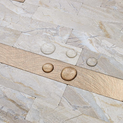 DICOFUN 10-Sheet Peel and Stick Backsplash Wall Tile, PVC Kitchen Backsplash Peel and Stick in Sandstone, 9.4 sq.ft