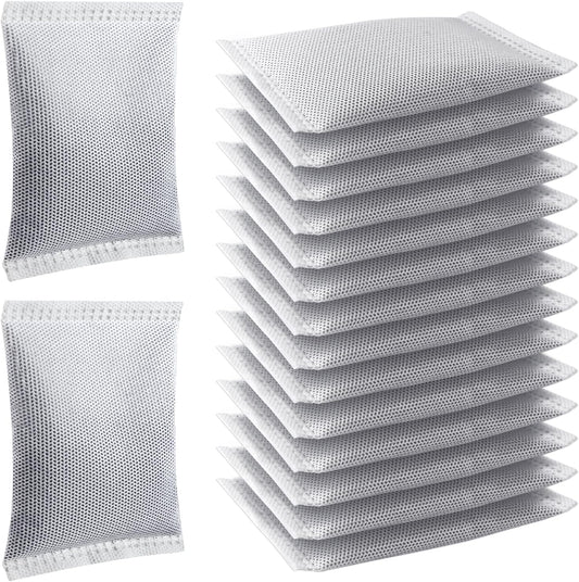 16 Pcs Activated Charcoal Trash Can Filter for 8 Gallon & Larger Bins | Powerful Odor Absorbing Charcoal Material, Long Lasting Deodorizing Performance, Simple Replacement Refills