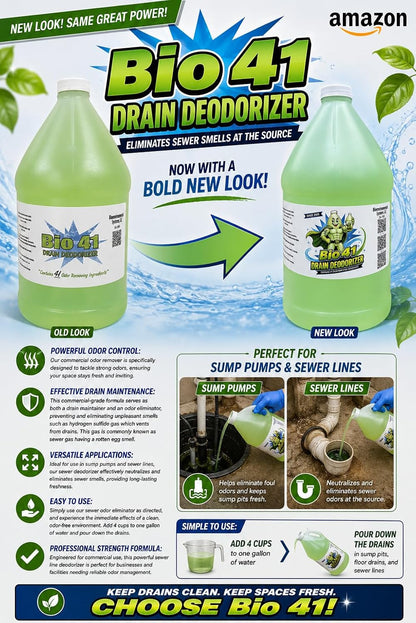 Drain Deodorizer- Odor Eliminator - Commercial Drain Deodorizer - Neutralizer Sewer Gas Smell Remover – 32 Ounce