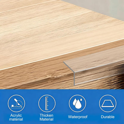 INCREWAY 1Pack Wall Corner Protector, Self-Adhesive Corner Guard Edge Protection Strip, 6.56ft PVC Protector for Wall Furniture Door Frame Table Countertop Cabinet (Clear)