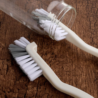 2 Pieces Scrub Brushes for Cleaning, Kitchen Scrub Brush Dish Brush Right Angle Cleaning Brush with Stiff Bristle for Sink Household Dish Pot Pan Dishwasher Edge Corners Cleaning