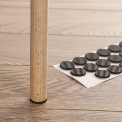 Non Slip Furniture Pads 1/2" x 3" Rubber Strips Self Adhesive Furniture Grippers Chair Leg Pads Rubber Chair Feet Anti Scratches Non Skid Furniture Pad Floor Protectors, 40 Pcs Rectangle