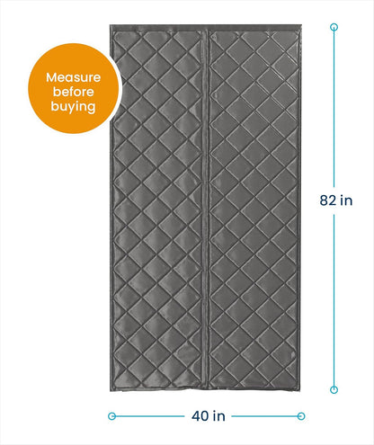 Flux Phenom Magnetic Screen Door - Bugs Out, Breeze in - 9min Install Auto-Sealing Heavy Duty Double Stitched Mesh, 52 Magnets, Hands Free Sliding & Patio Doors Net, Pet & Kid Friendly, 38 x 82 Inch